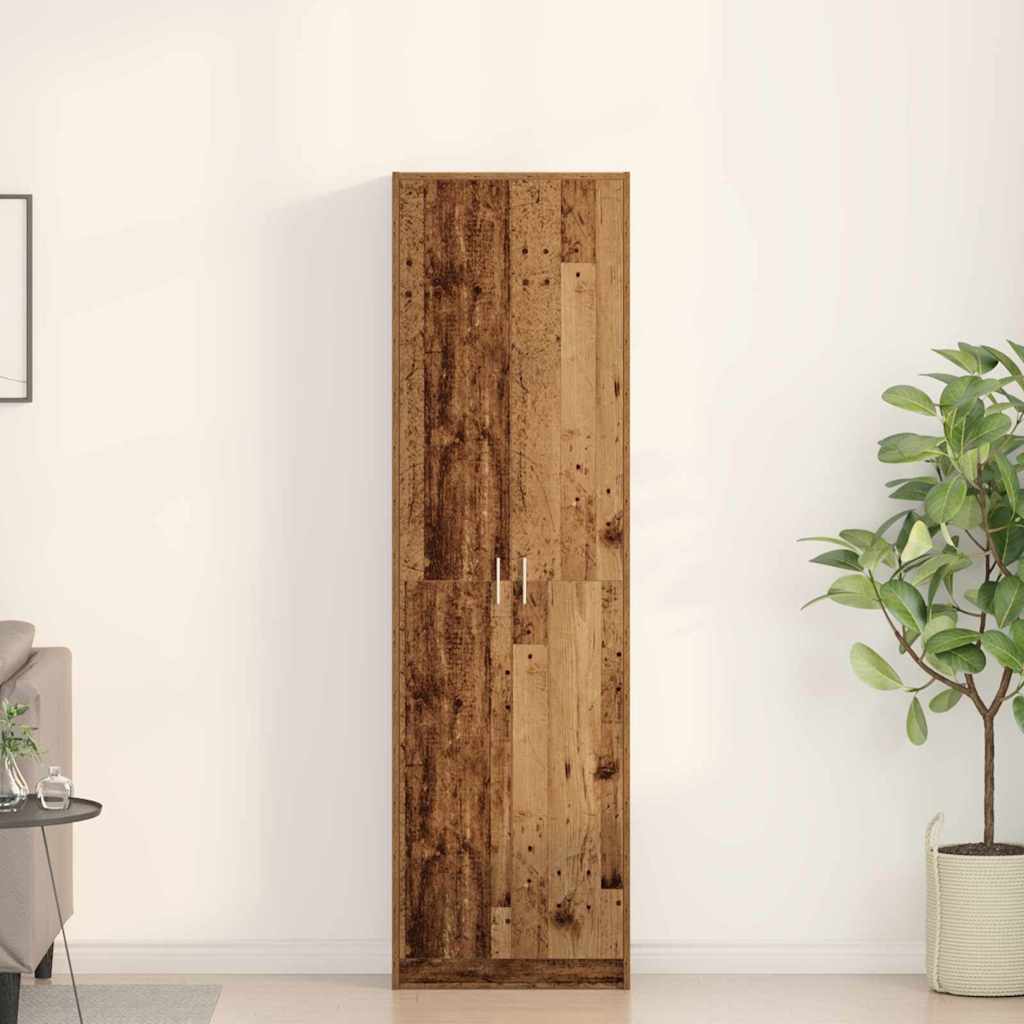 Wardrobe with Shelf Old Wood 55 x 25 x 189 cm Engineered Wood