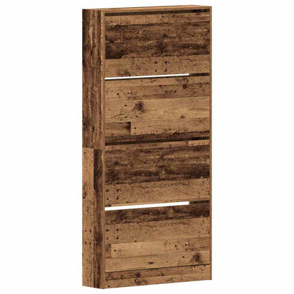 Shoe Cabinet Old Wood 80 x 21 x 163.5 cm Engineered Wood