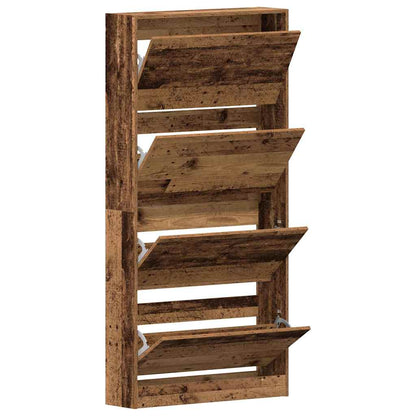 Shoe Cabinet Old Wood 80 x 21 x 163.5 cm Engineered Wood