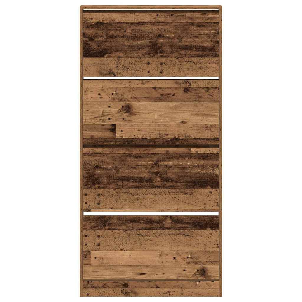 Shoe Cabinet Old Wood 80 x 21 x 163.5 cm Engineered Wood