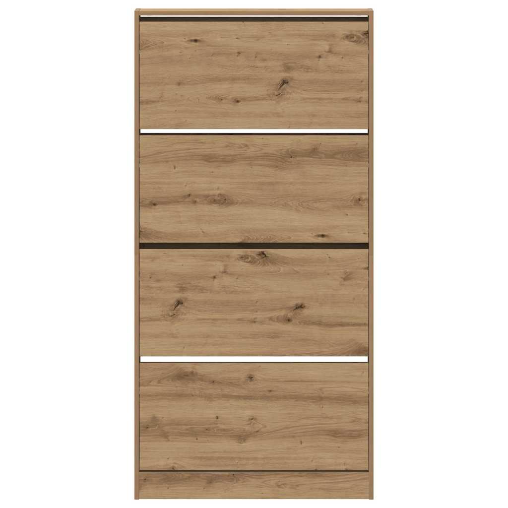 Shoe Cabinet 80 x 21 x 163.5 cm Engineered Wood Artisan Oak