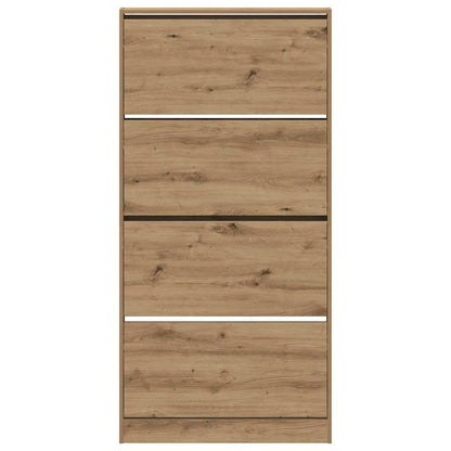 Shoe Cabinet 80 x 21 x 163.5 cm Engineered Wood Artisan Oak