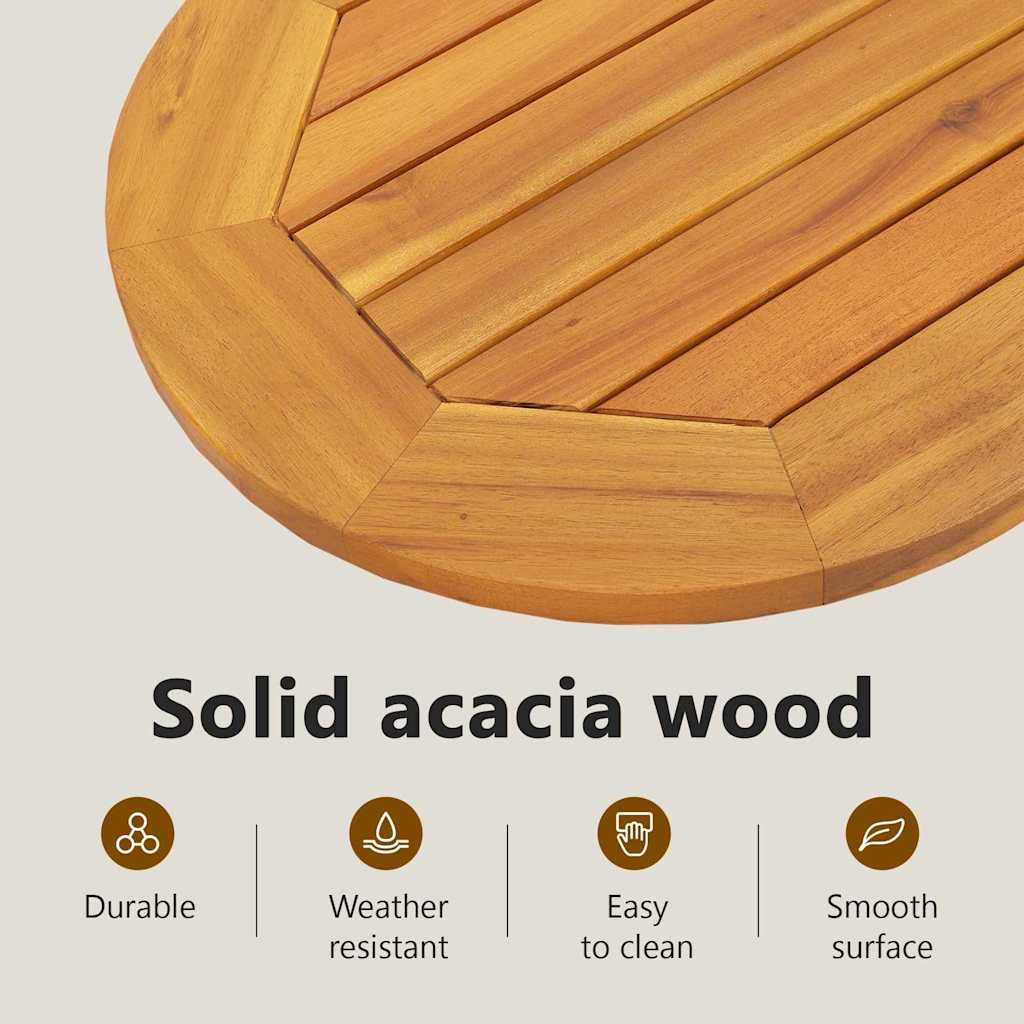 Table Top Oil Natural 80 x 40 x 2 cm Solid Acacia Wood
