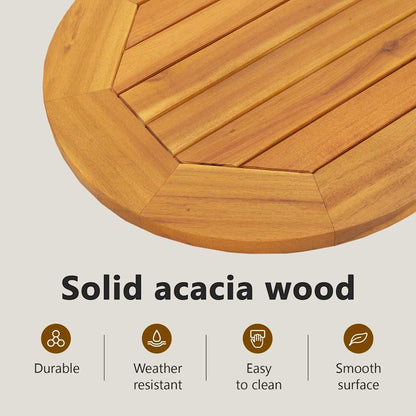 Table Top Oil Natural 80 x 40 x 2 cm Solid Acacia Wood