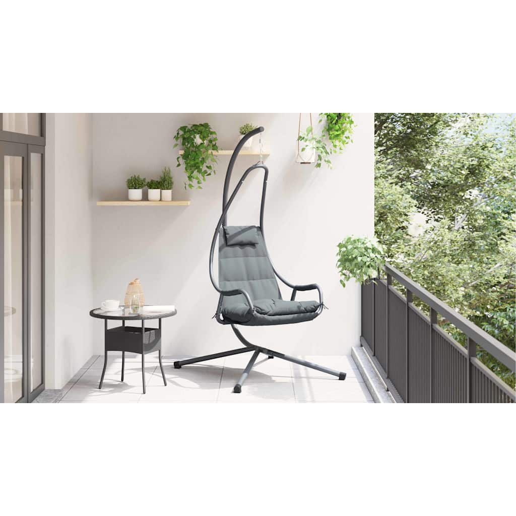 Hanging Egg Chair Folding Anthracite 94 x 107 x 196.5 cm Steel