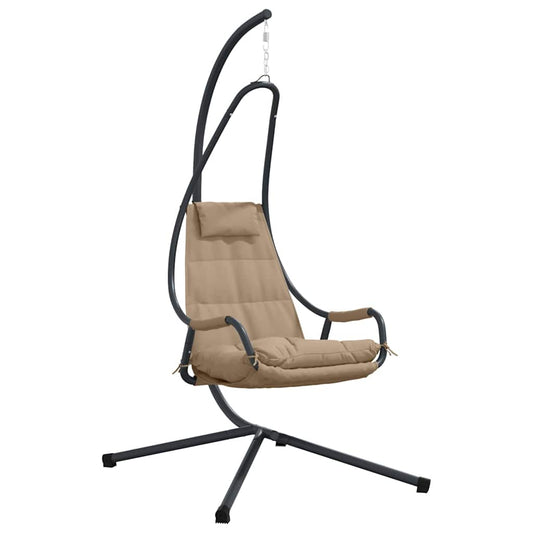 Hanging Egg Chair Folding Taupe 94 x 107 x 196.5 cm Steel