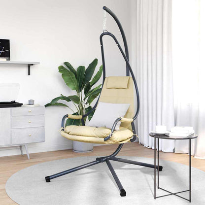 Hanging Egg Chair Folding Beige 94 x 107 x 196.5 cm Steel