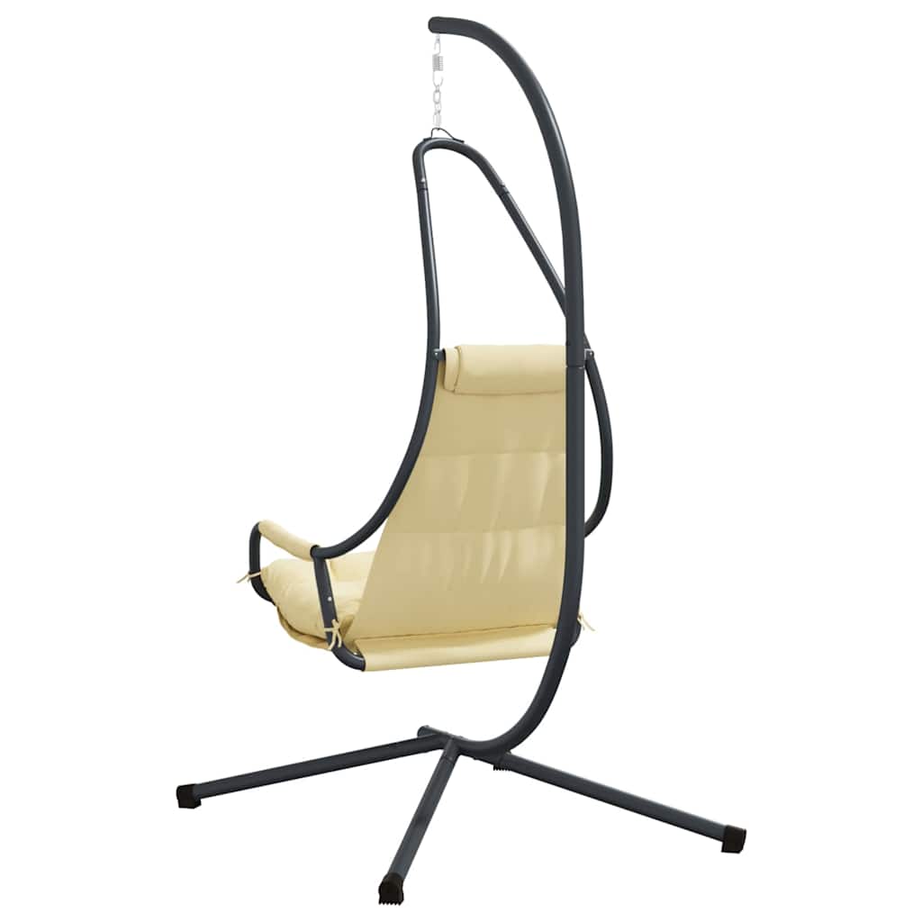 Hanging Egg Chair Folding Beige 94 x 107 x 196.5 cm Steel