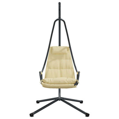 Hanging Egg Chair Folding Beige 94 x 107 x 196.5 cm Steel