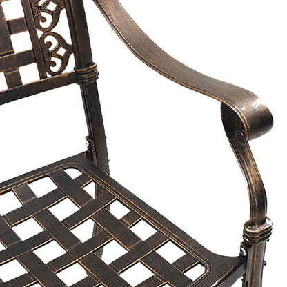 Garden Chair 2 pcs Bronze 55 x 56.5 x 91cm Aluminium