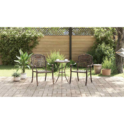 Garden Chair 2 pcs Bronze 55 x 56.5 x 91cm Aluminium
