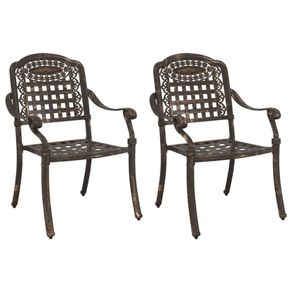 Garden Chair 2 pcs Bronze 55 x 56.5 x 91cm Aluminium