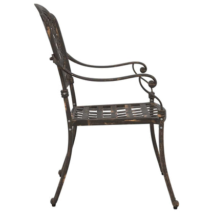 Garden Chair 2 pcs Bronze 55 x 56.5 x 91cm Aluminium