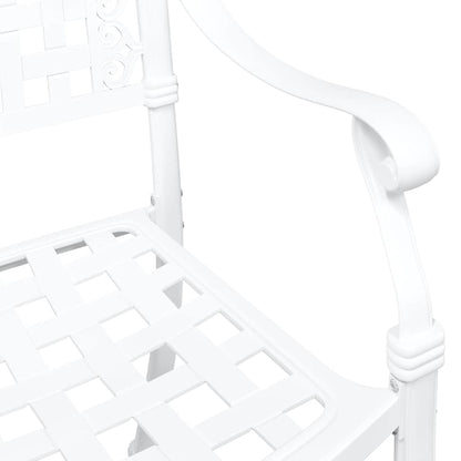 Garden Chair 2 pcs White 55 x 56.5 x 91cm Aluminium