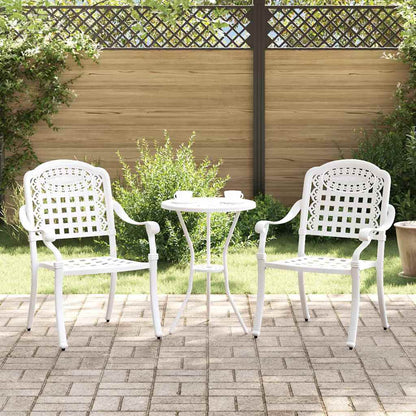 Garden Chair 2 pcs White 55 x 56.5 x 91cm Aluminium
