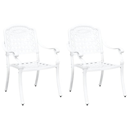 Garden Chair 2 pcs White 55 x 56.5 x 91cm Aluminium