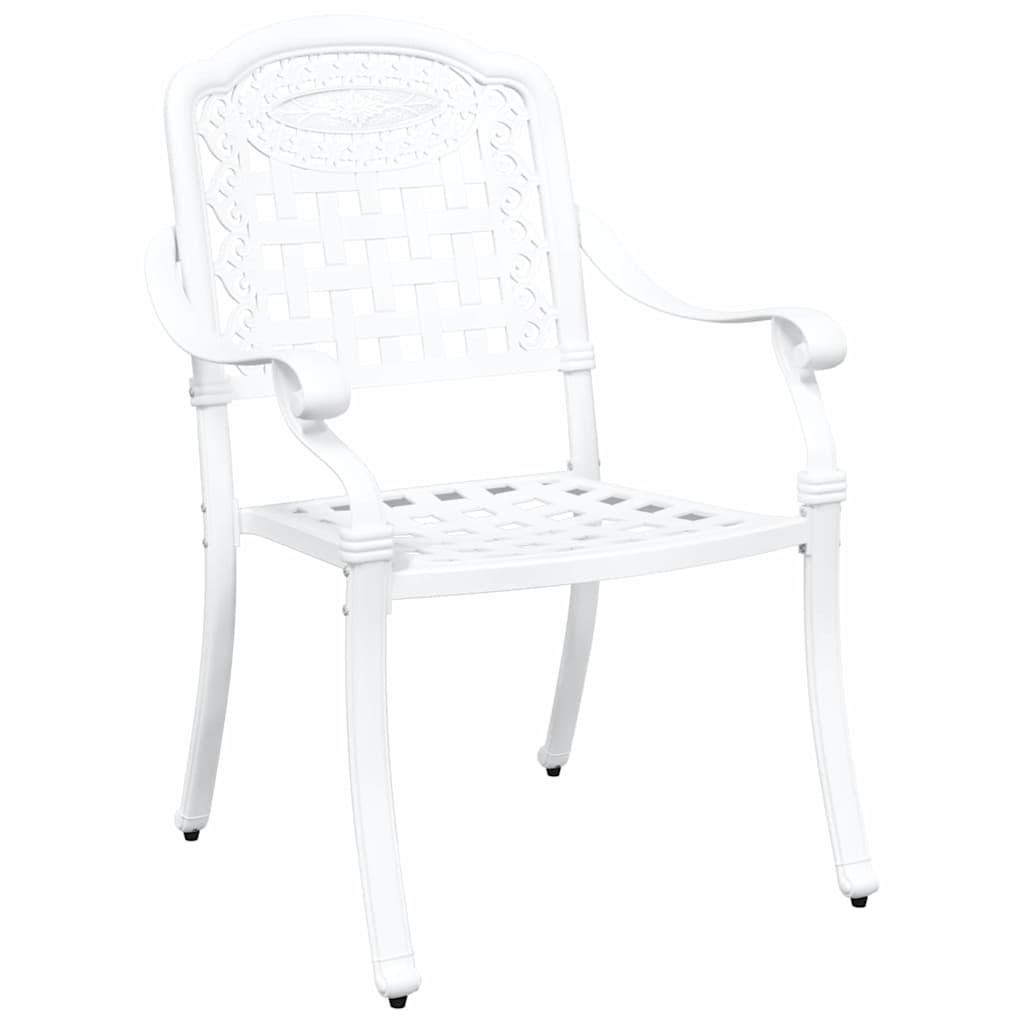 Garden Chair 2 pcs White 55 x 56.5 x 91cm Aluminium