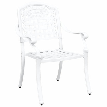 Garden Chair 2 pcs White 55 x 56.5 x 91cm Aluminium