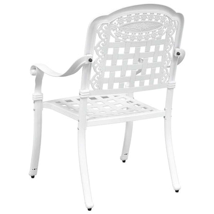 Garden Chair 2 pcs White 55 x 56.5 x 91cm Aluminium