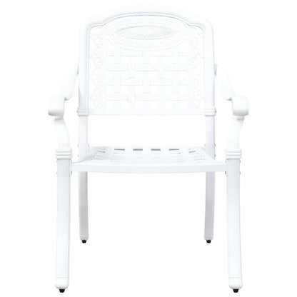 Garden Chair 2 pcs White 55 x 56.5 x 91cm Aluminium