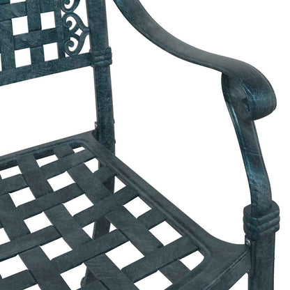 Garden Chair 2 pcs Green 55 x 56.5 x 91cm Aluminium