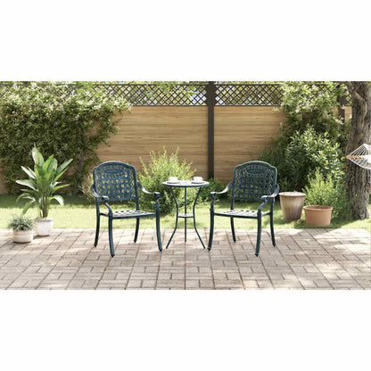 Garden Chair 2 pcs Green 55 x 56.5 x 91cm Aluminium