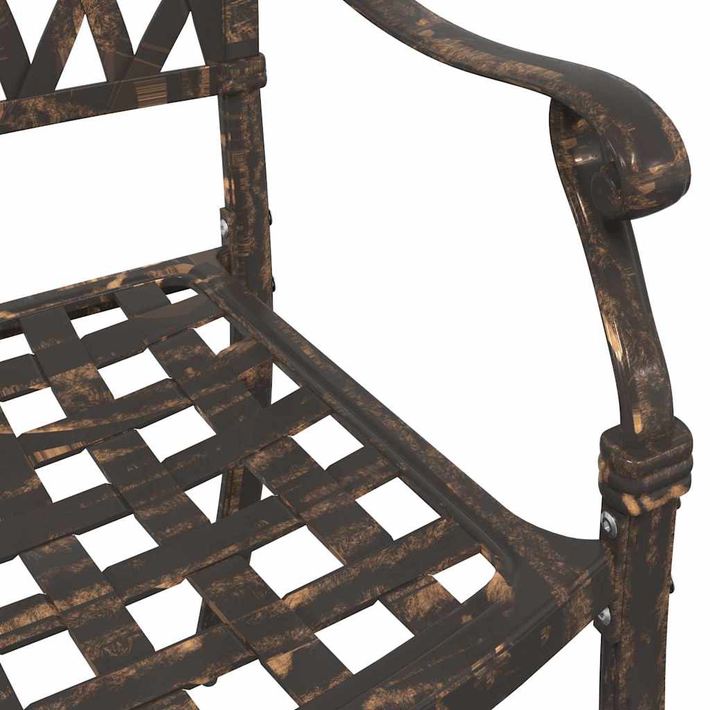 Garden Chair 2 pcs Bronze 56 x 55 x 92.5cm Aluminium