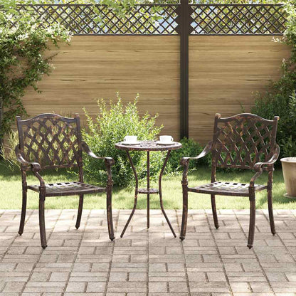 Garden Chair 2 pcs Bronze 56 x 55 x 92.5cm Aluminium