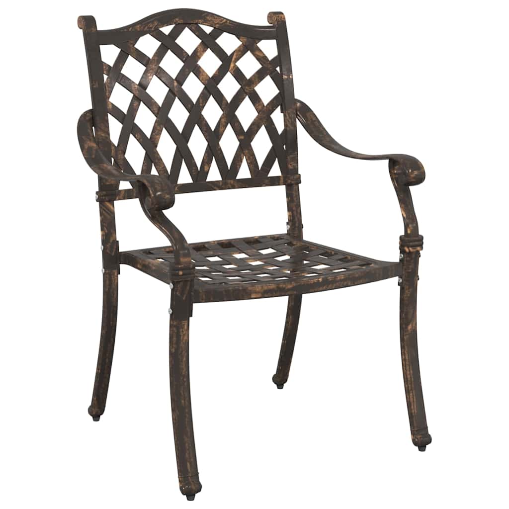Garden Chair 2 pcs Bronze 56 x 55 x 92.5cm Aluminium