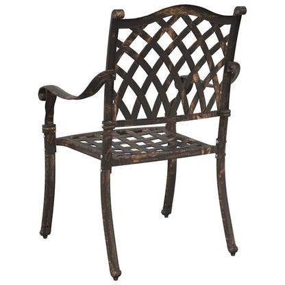 Garden Chair 2 pcs Bronze 56 x 55 x 92.5cm Aluminium