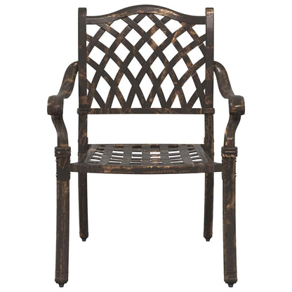 Garden Chair 2 pcs Bronze 56 x 55 x 92.5cm Aluminium