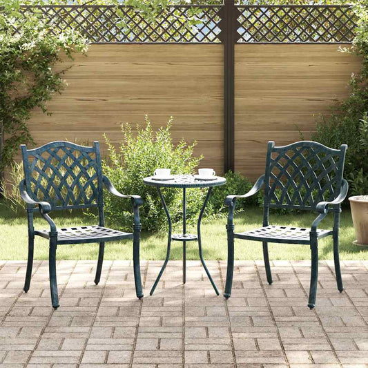 Garden Chair 2 pcs Green 56 x 55 x 92.5cm Aluminium