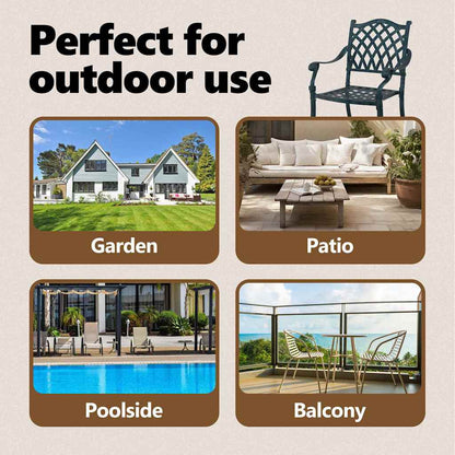 Garden Chair 2 pcs Green 56 x 55 x 92.5cm Aluminium
