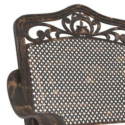 Garden Chair 2 pcs Bronze 55 x 55 x 92.5cm Aluminium