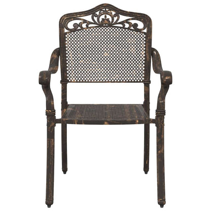 Garden Chair 2 pcs Bronze 55 x 55 x 92.5cm Aluminium