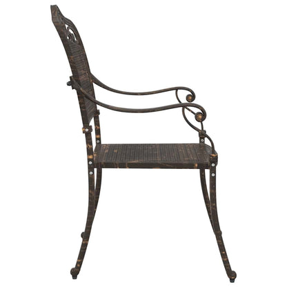Garden Chair 2 pcs Bronze 55 x 55 x 92.5cm Aluminium
