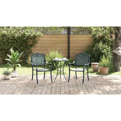Garden Chair 2 pcs Green 64 x 62 x 93cm Aluminium