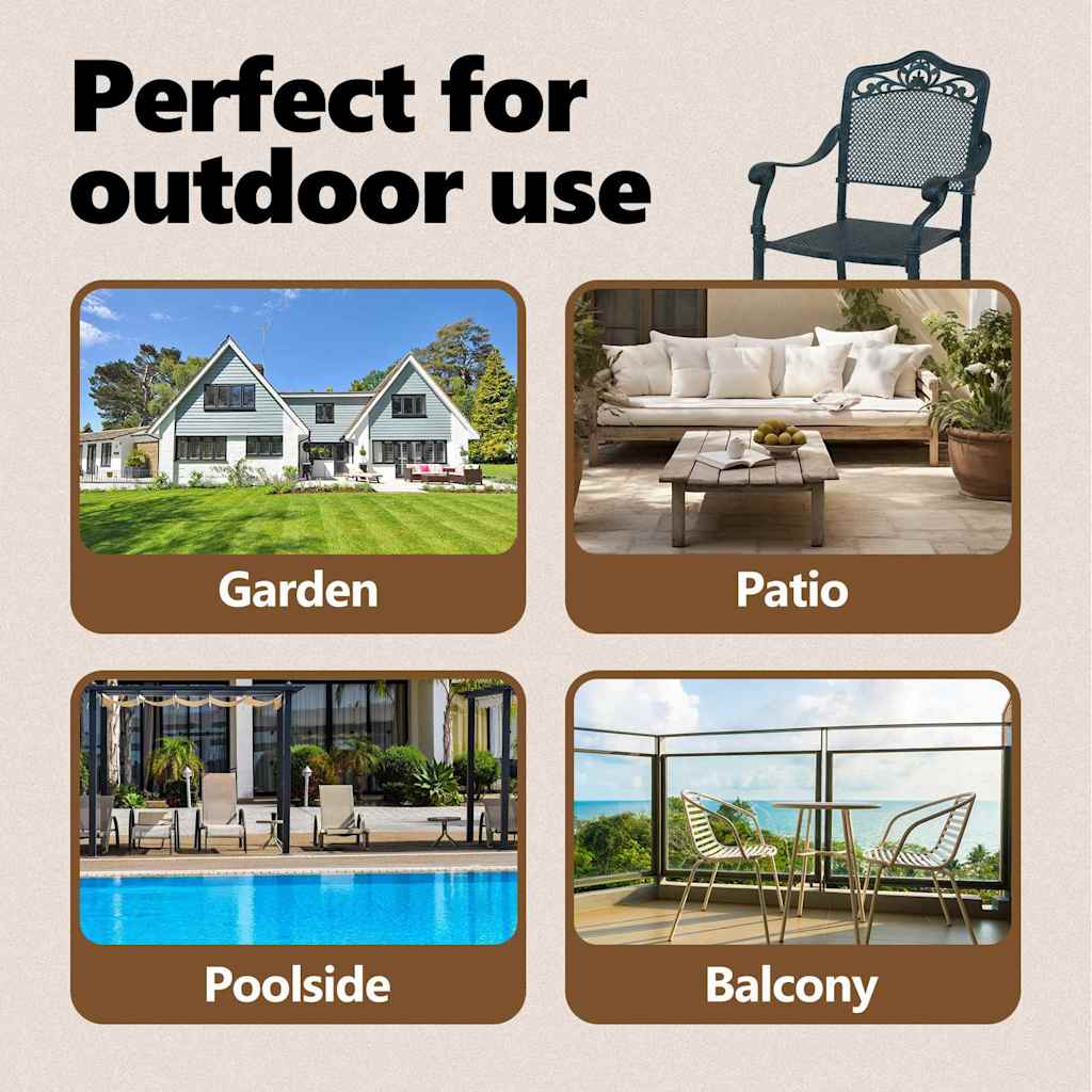 Garden Chair 2 pcs Green 64 x 62 x 93cm Aluminium