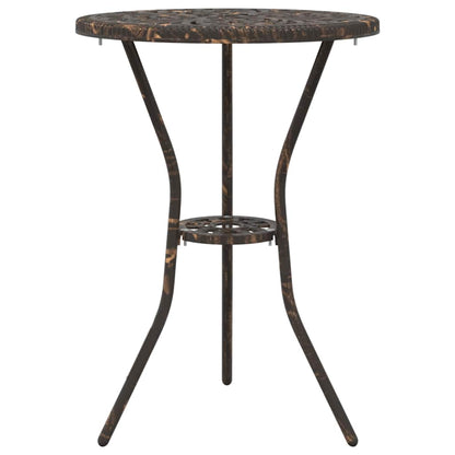 Garden Bistro Set 3 pcs Bronze Aluminium