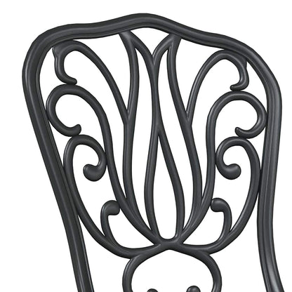 Garden Bistro Set 3 pcs Black Aluminium