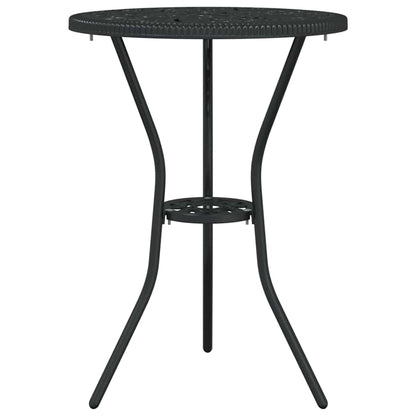 Garden Bistro Set 3 pcs Black Aluminium