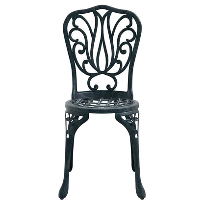 Garden Bistro Set 3 pcs Green Aluminium