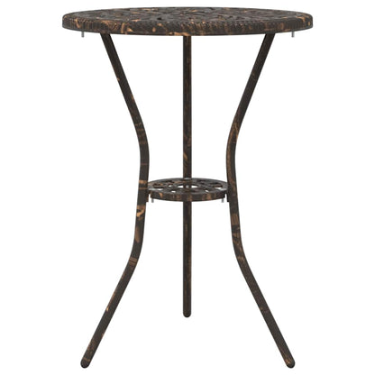 Garden Bistro Set 3 pcs Bronze Aluminium