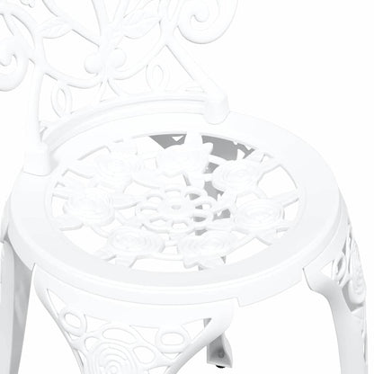 Garden Bistro Set 3 pcs White Aluminium