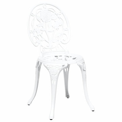 Garden Bistro Set 3 pcs White Aluminium