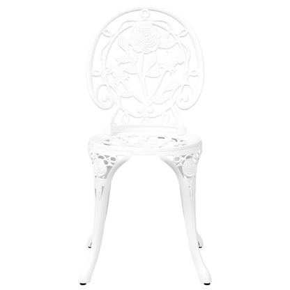 Garden Bistro Set 3 pcs White Aluminium
