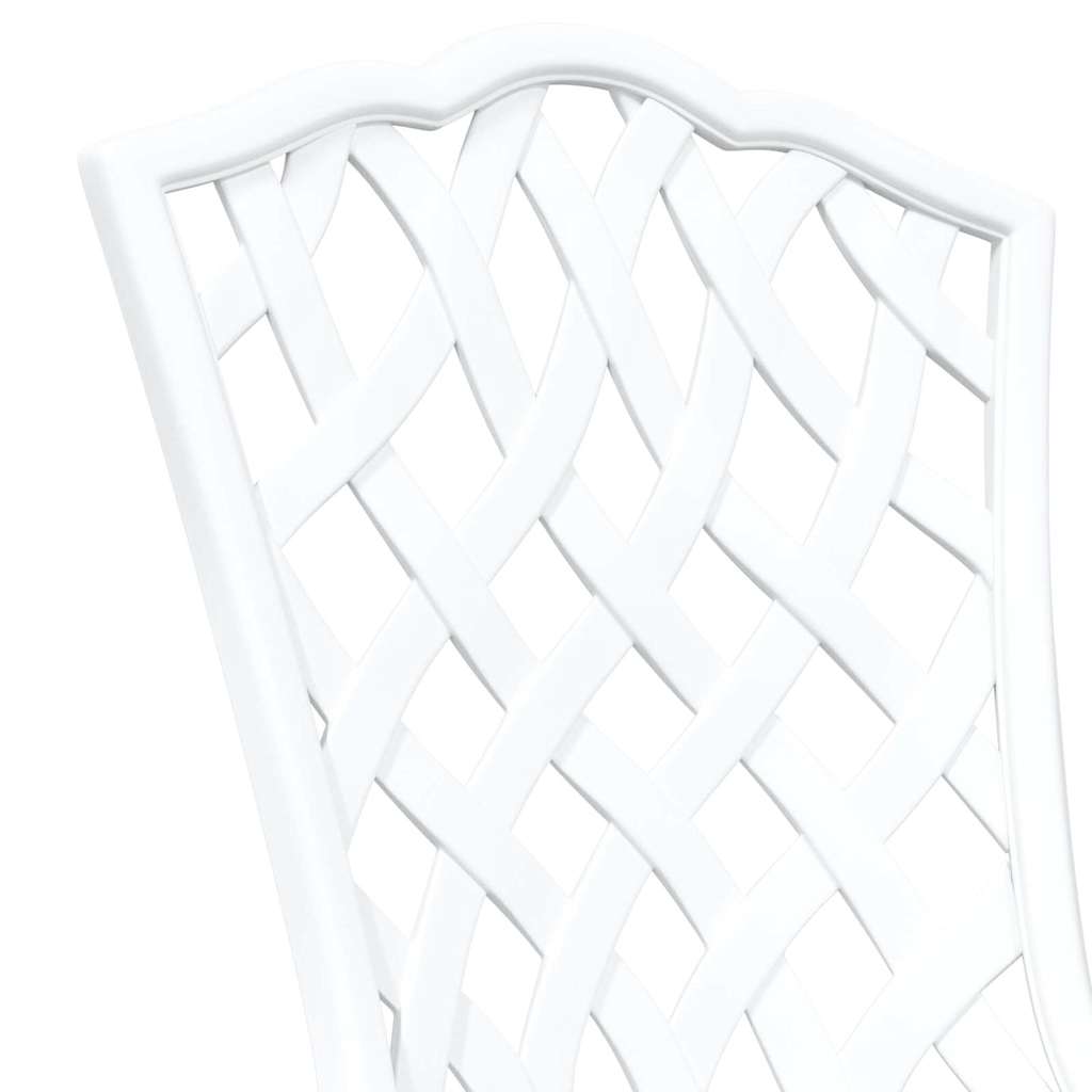 Garden Bistro Set 3 pcs White Aluminium