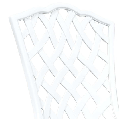 Garden Bistro Set 3 pcs White Aluminium