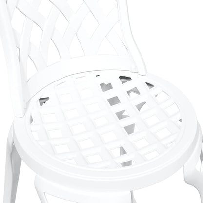 Garden Bistro Set 3 pcs White Aluminium
