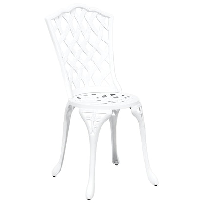 Garden Bistro Set 3 pcs White Aluminium